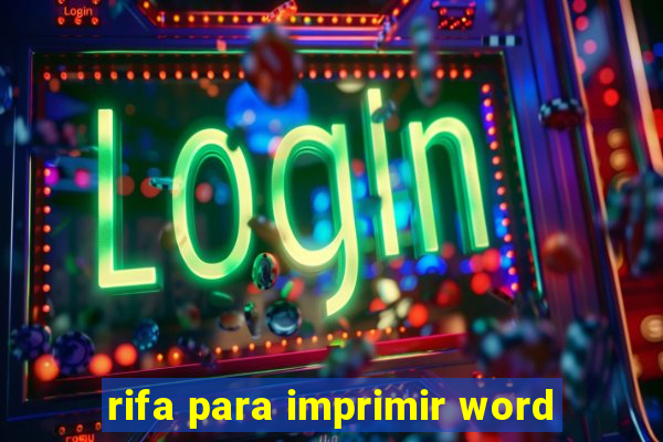 rifa para imprimir word